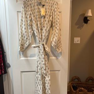 doen stanton dress red dahlia block print size small nwt